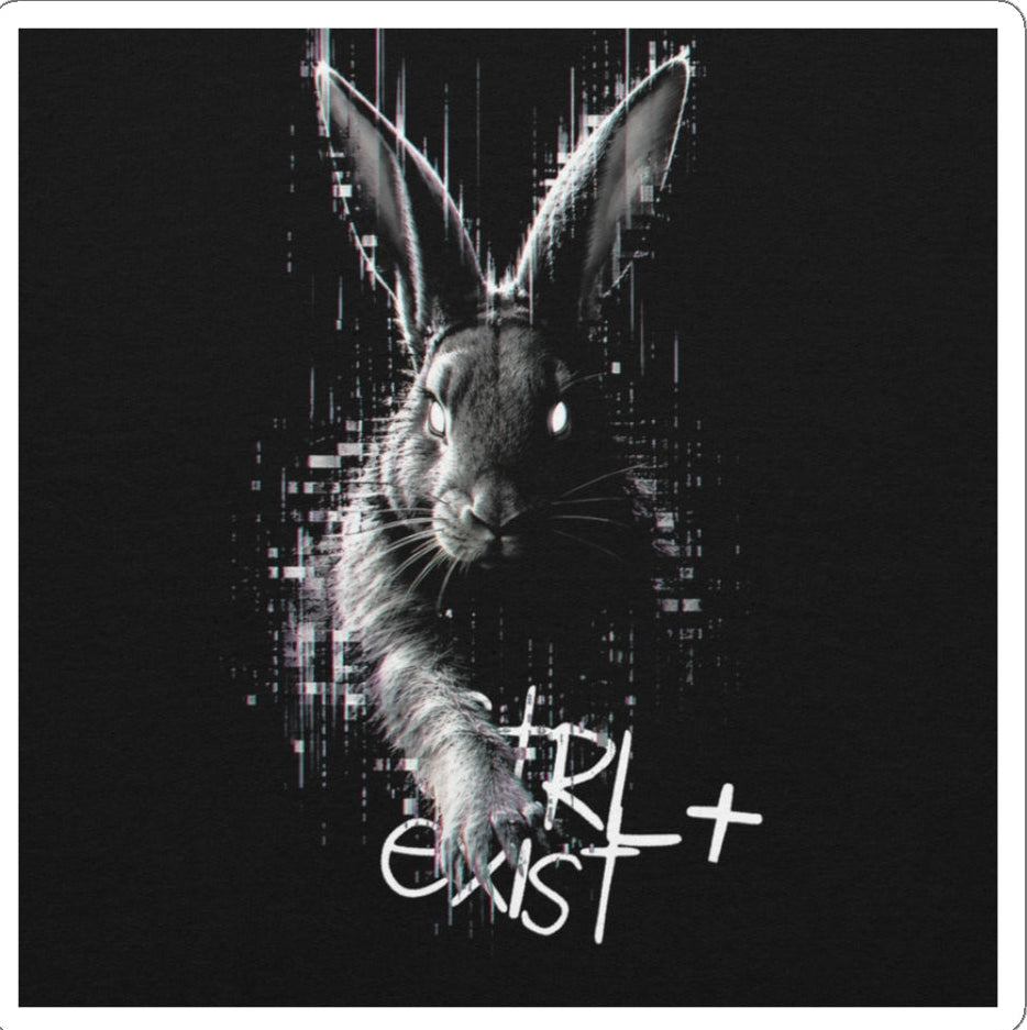 ctrlxist glitch rabbit sticker 