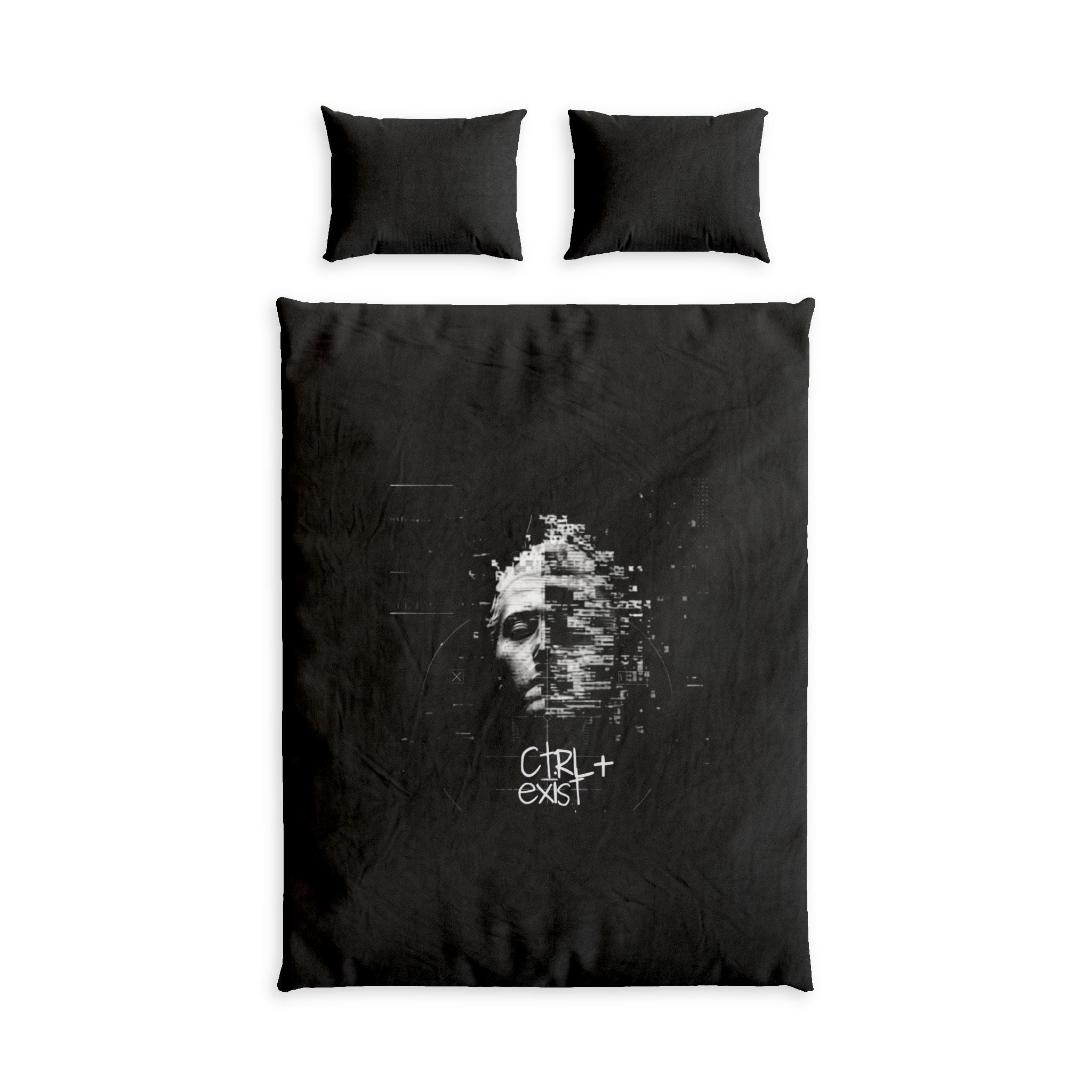 CTRL+EXIST — Glitch Consciousness Bedding Set