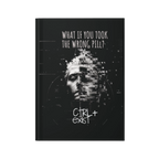 Glitch Skull Ctrl+Exist Hardcover Journal | Dark Cyberpunk Notebook