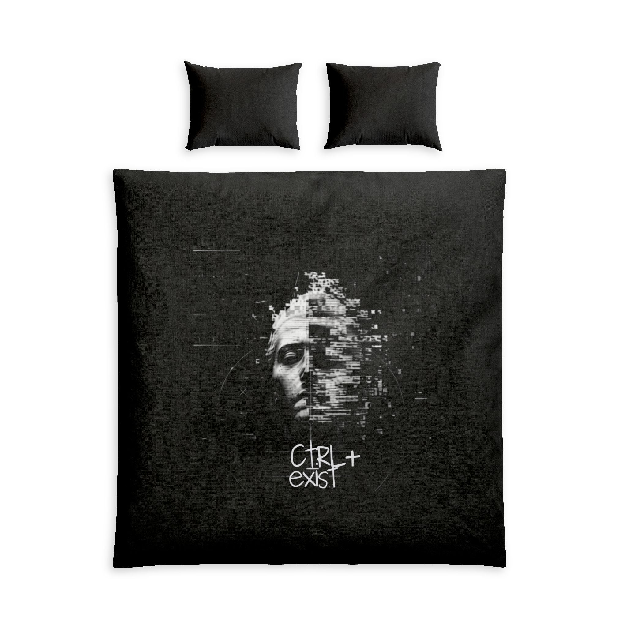 CTRL+EXIST — Glitch Consciousness Bedding Set