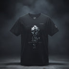 ctrlexist truth doesnot exist Black t-shirt with graphic design and text on a black background