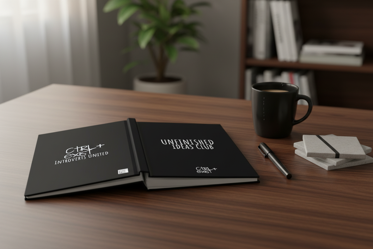 Ctrlexist-black-matte-hardcover-journal-unfinished-idea-club