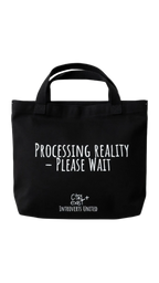 Processing… Black Canvas Tote Bag | Dark Humor Aesthetic Gift | CTRLexist London