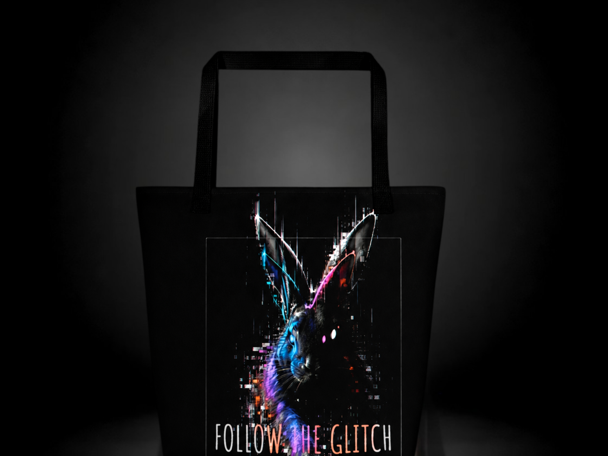 Large Tote Bag-CTRLexist- follow the Glitch