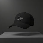 Adidas × CTRLexist Dad Hat embroidery by CTRLexist, minimalist cinematic cyberpunk streetwear design