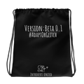 CTRLexist Version 0.1 Drawstring Bag cut & sew by CTRLexist, minimalist cinematic cyberpunk streetwear design
