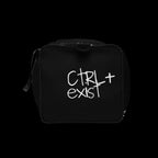 Black pouch with 'CTRL+EXIST' text on a transparent background
