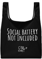 Social Battery Not Included Tote Bag — CTRLexist
