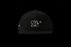 CTRLexist Snapback Hat embroidery by CTRLexist, minimalist cinematic cyberpunk streetwear design