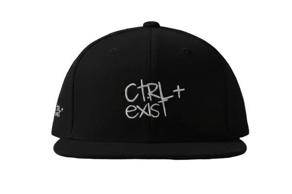 Black cap with white text 'Ctrl+Exist' on a black background