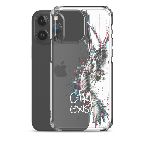 CTRL EXIST Follow The Glitch Transparent iPhone Case phone case by CTRLexist, minimalist cinematic cyberpunk streetwear desig