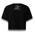 black crop op with white logo ctrlexist introverts  united on the back