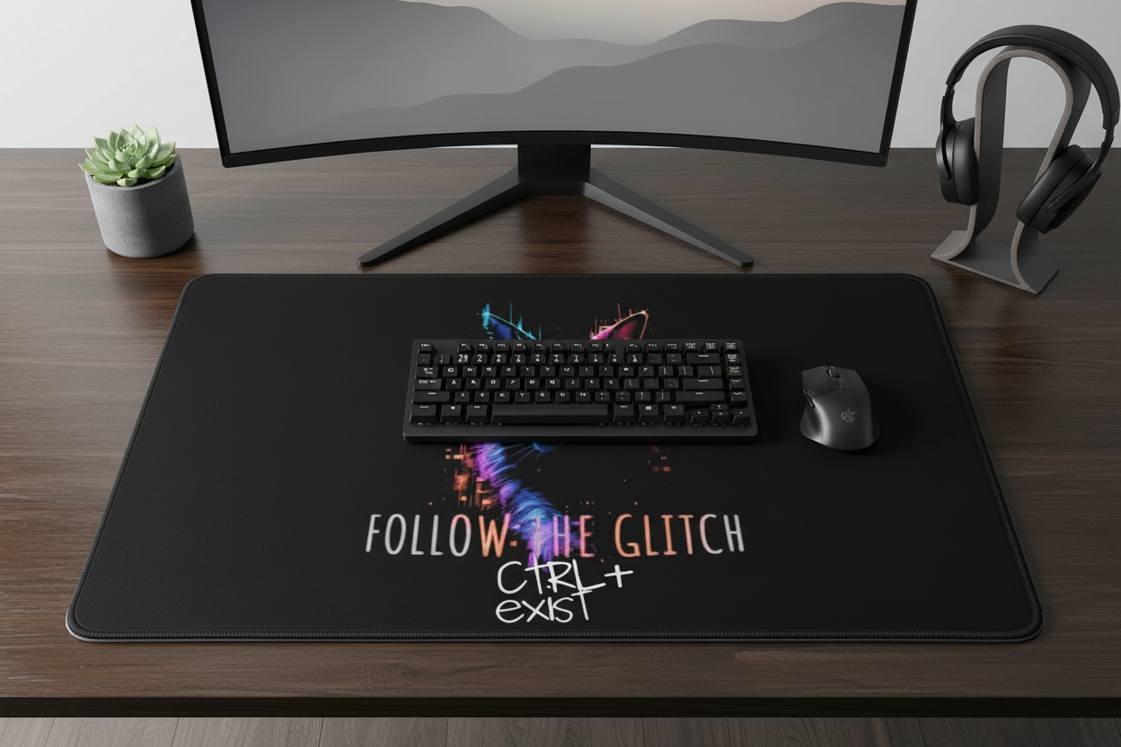 Follow The Glitch Desk Mat — CTRLexist