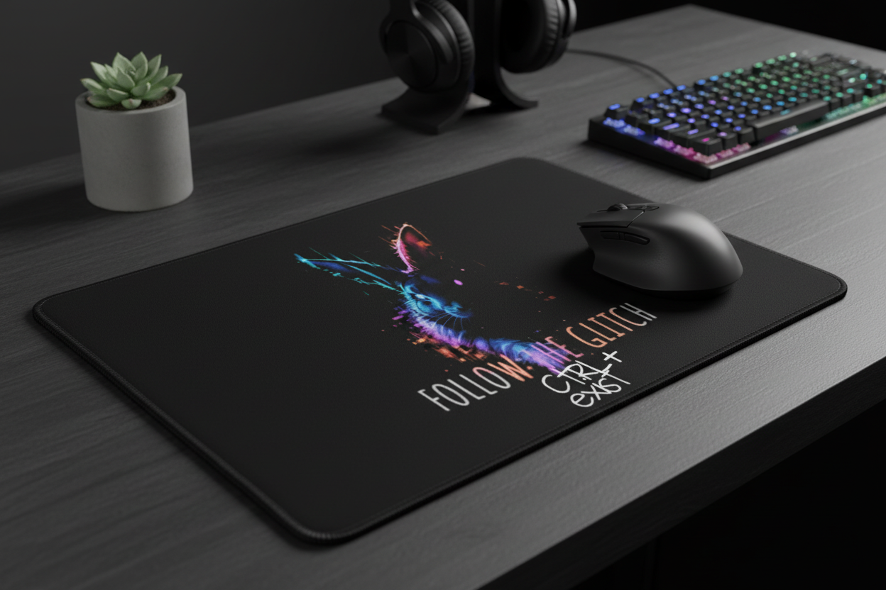 Follow The Glitch Desk Mat — CTRLexist