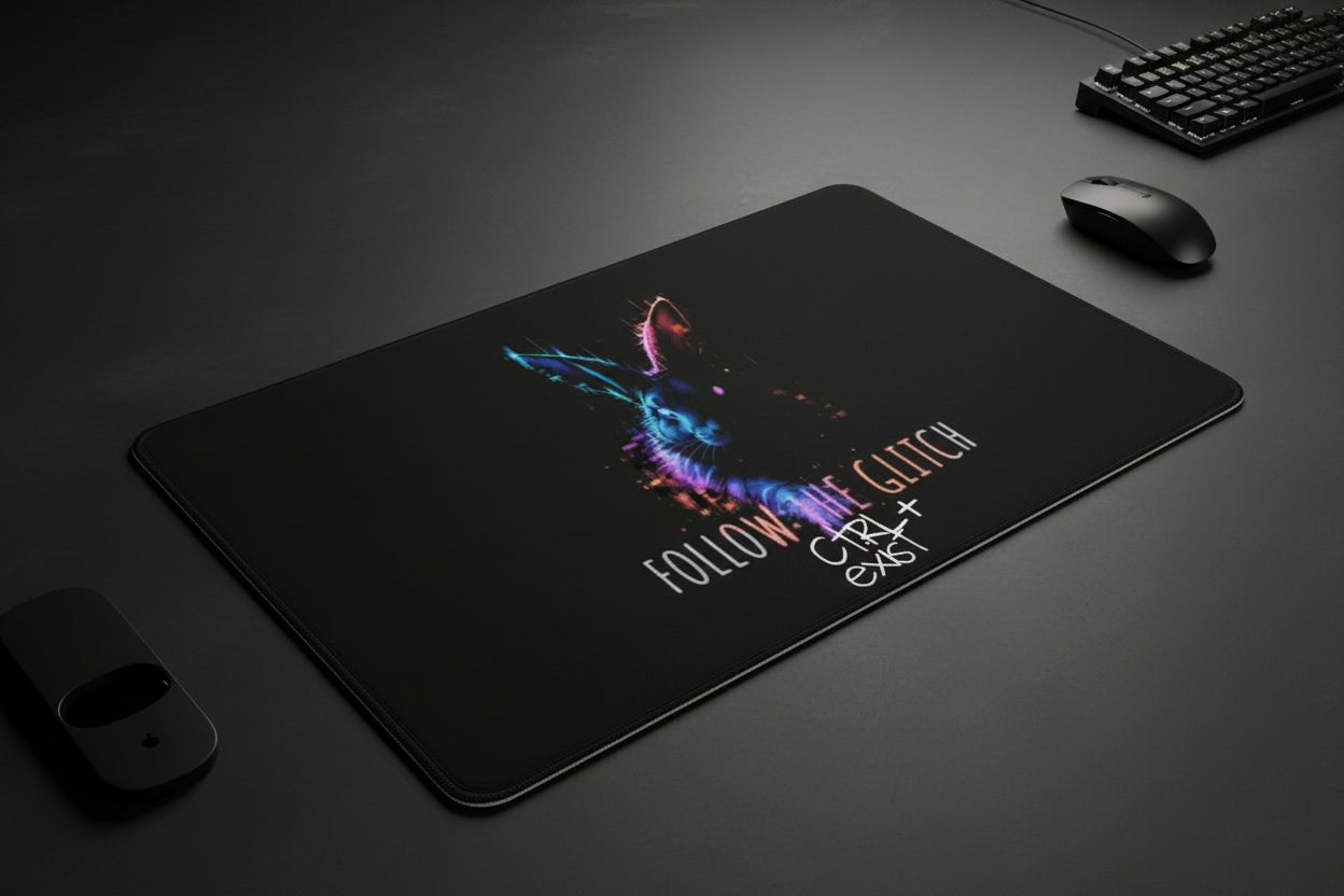 Follow The Glitch Desk Mat — CTRLexist