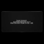 Only Introvert — Analyzing Data Streams Desk Mat  sublimation by CTRLexist, minimalist cinematic cyberpunk streetwear design