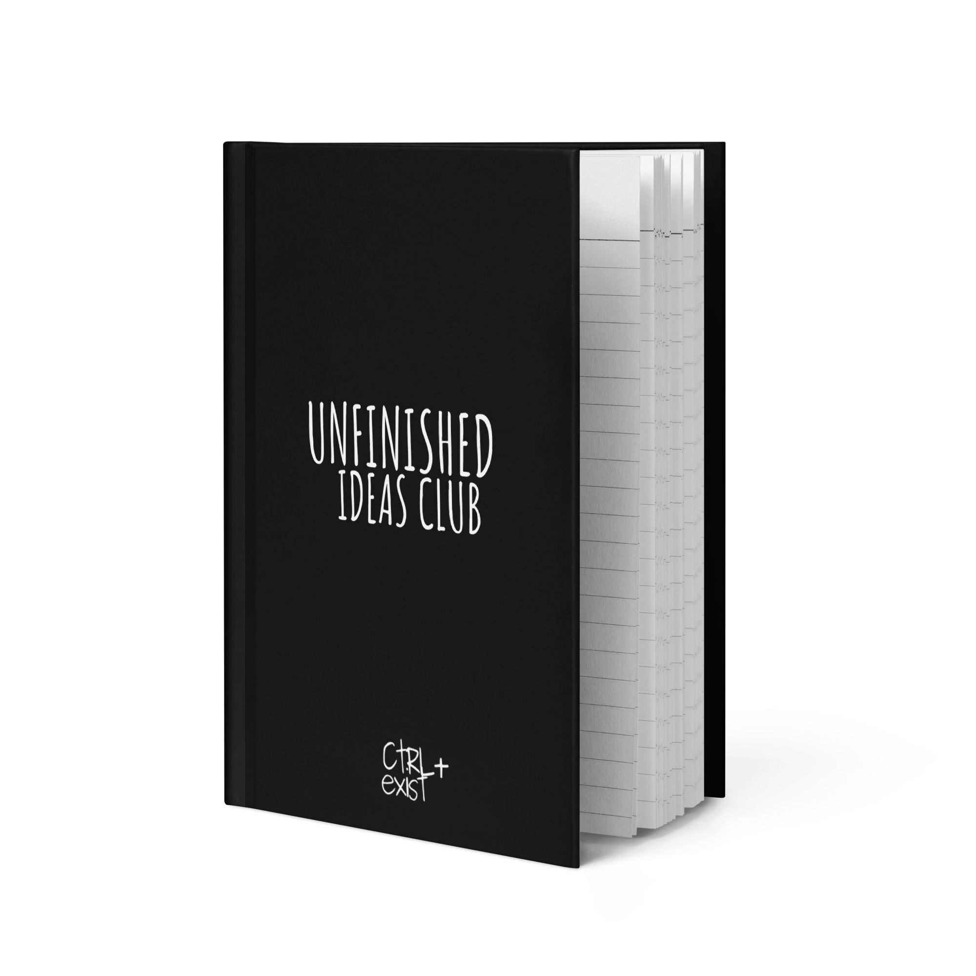 CTRLexist Hardcover Journal — Matte stationery by CTRLexist, minimalist cinematic cyberpunk streetwear design