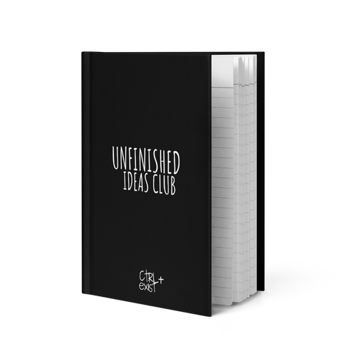CTRLexist Hardcover Journal — Matte stationery by CTRLexist, minimalist cinematic cyberpunk streetwear design