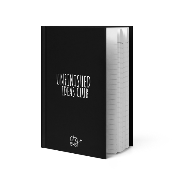 CTRLexist Hardcover Journal — Matte stationery by CTRLexist, minimalist cinematic cyberpunk streetwear design