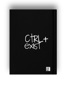 Black back notebook cover with CTRLexist logo on a black background