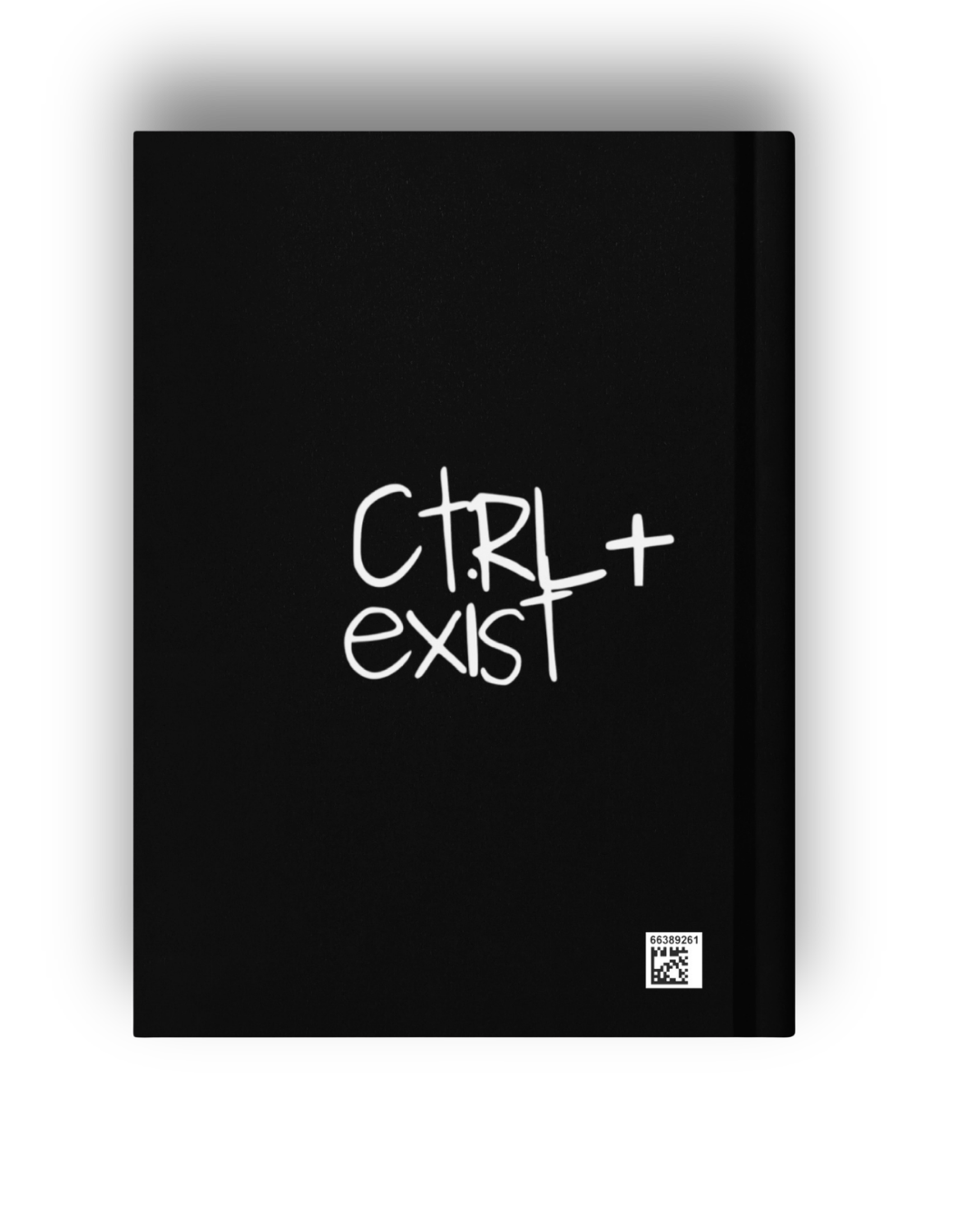 Black back notebook cover with CTRLexist logo on a black background