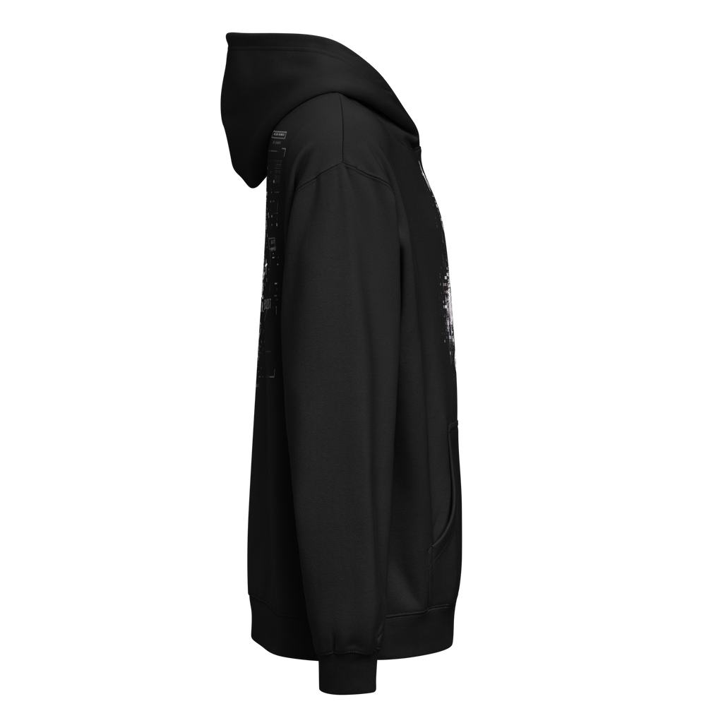 CTRL EXIST “TRUTH DOES NOT EXIST” Box Hoodie with Glitch Rabbit | Men’s Oversized Streetwear Sweatshirt