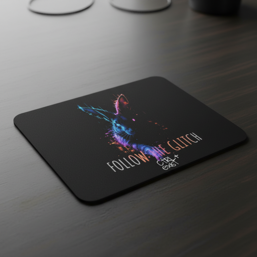 Glitch Rabbit Mouse Pad — CTRLexist