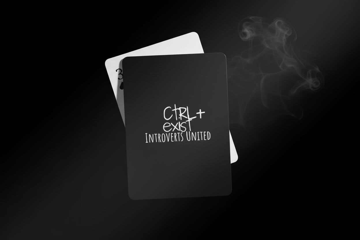CTRLexist Poker Playing Cards | Dark Aesthetic Concept Design Gift | London