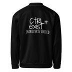 CTRLexist Bomber Jacket – “Logo Edition” cut & sew by CTRLexist, minimalist cinematic cyberpunk streetwear design