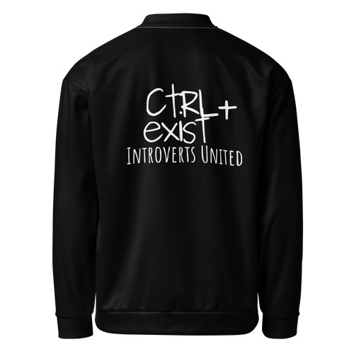 CTRLexist Bomber Jacket – “Logo Edition” cut & sew by CTRLexist, minimalist cinematic cyberpunk streetwear design