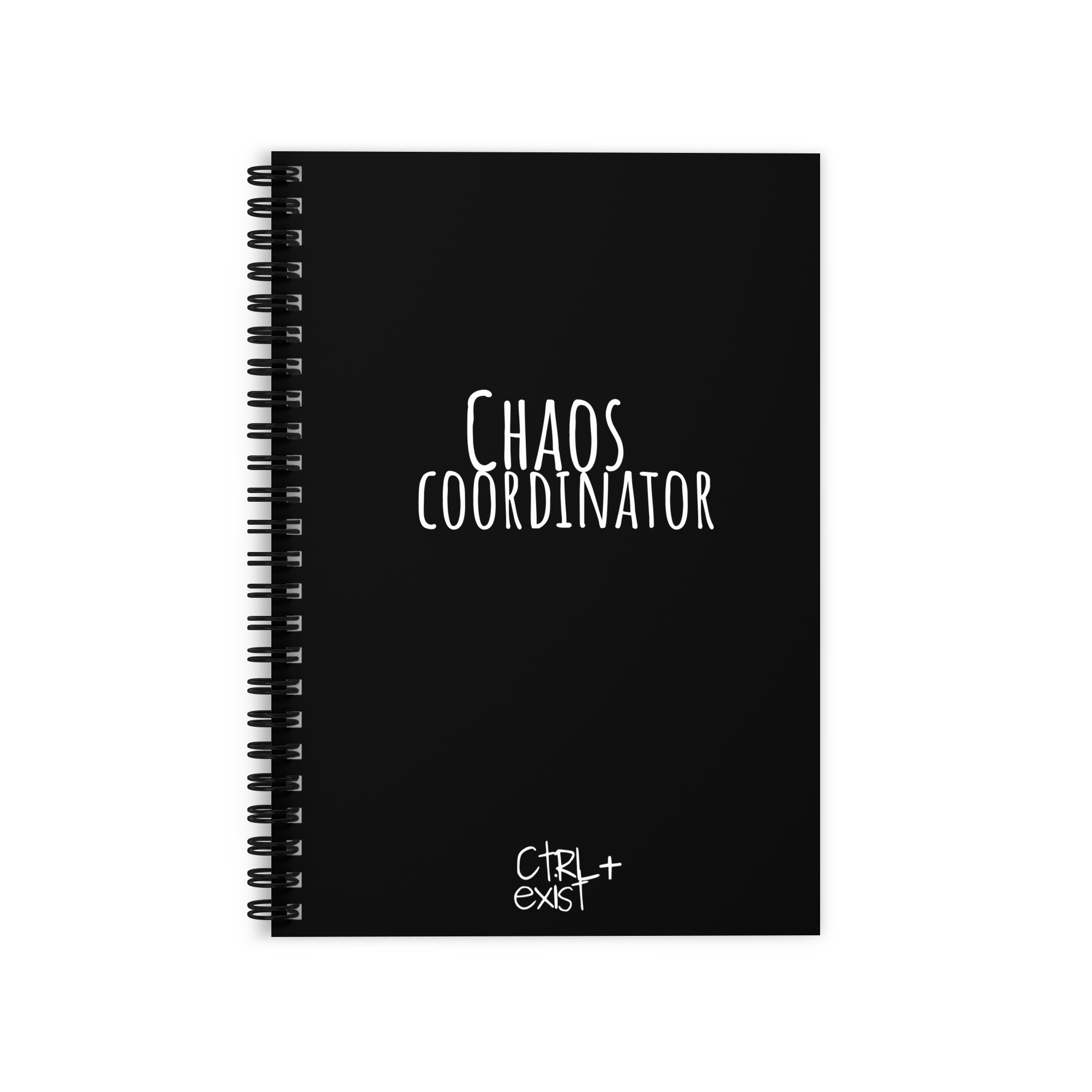 CTRLexist Ruled Line Spiral Notebook stationery by CTRLexist, minimalist cinematic cyberpunk streetwear design