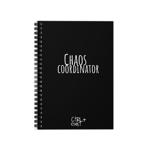 CTRLexist Ruled Line Spiral Notebook stationery by CTRLexist, minimalist cinematic cyberpunk streetwear design