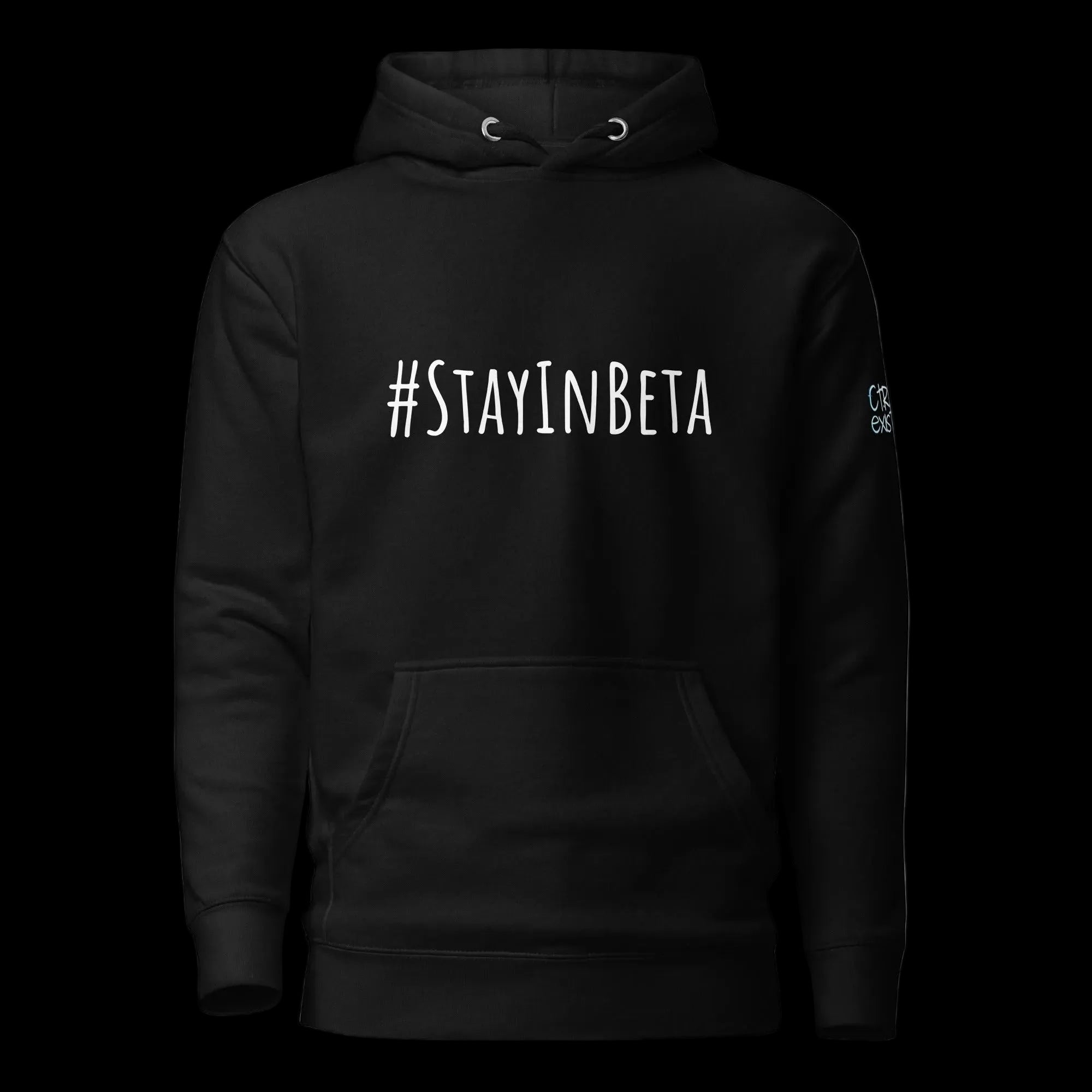 Product mockup-unisex-premium-pullover-hoodie-black-front-stayinbeta-ctrlexist