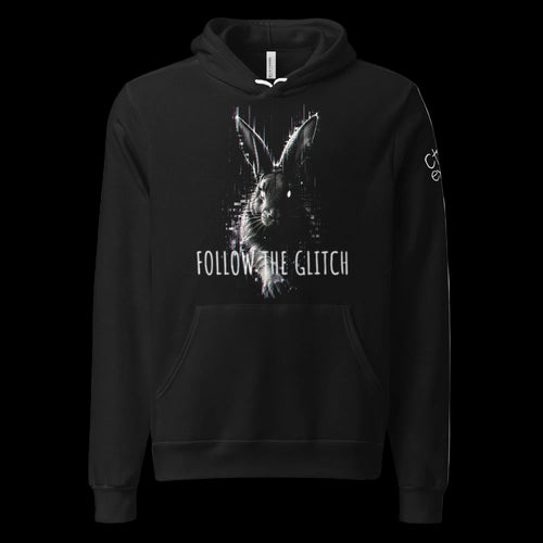 CTRLexist Follow The Glitch Oversized Hoodie hoodie by CTRLexist, minimalist cinematic cyberpunk streetwear design