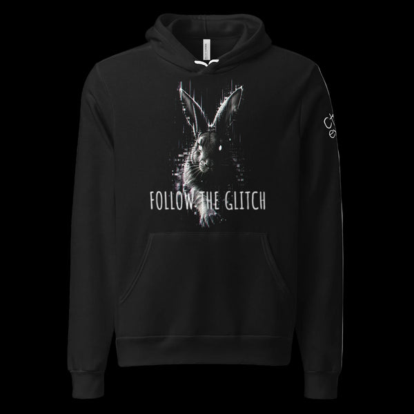 CTRLexist Follow The Glitch Oversized Hoodie hoodie by CTRLexist, minimalist cinematic cyberpunk streetwear design