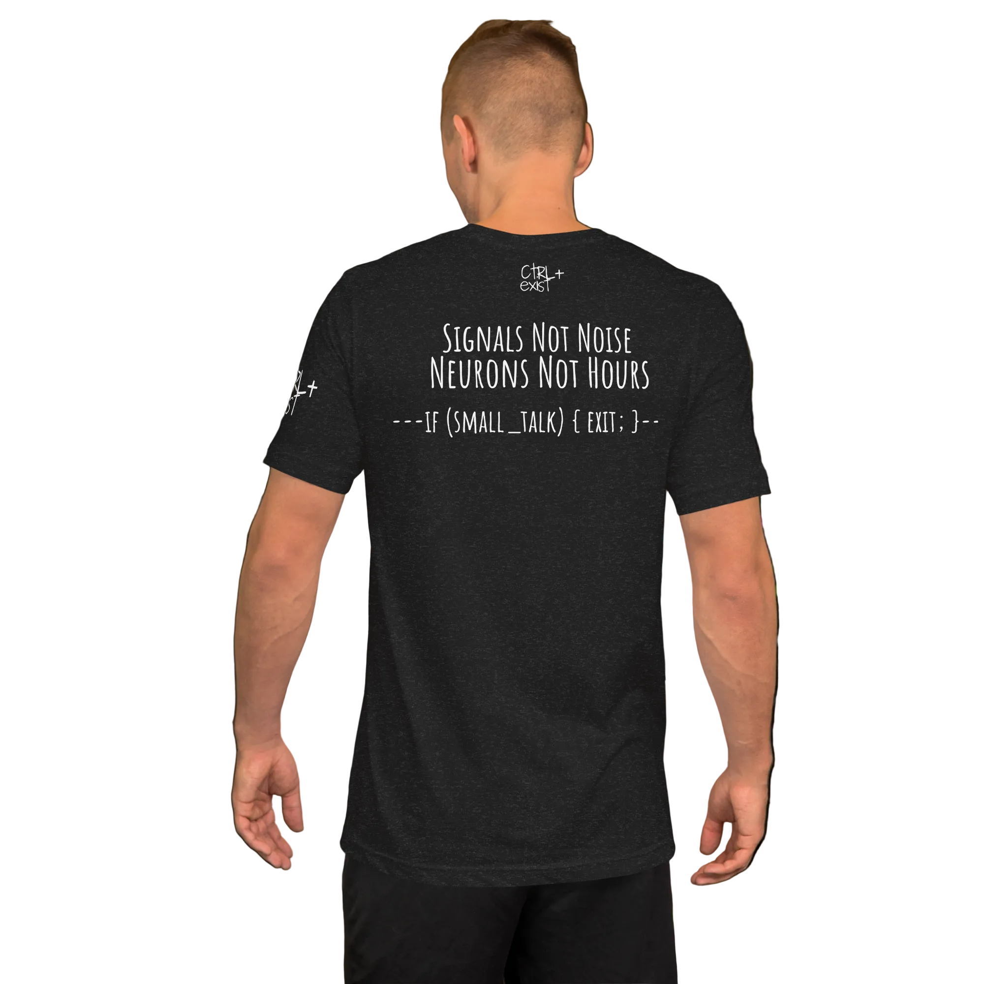 Introvert Plate Shield Black Graphic T-Shirt | Dark Humor Concept Streetwear | CTRLexist London