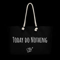 Today I Do Nothing Weekender Bag  sublimation by CTRLexist, minimalist cinematic cyberpunk streetwear design