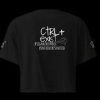 #SignalNotNoise Crop Top  t-shirt by CTRLexist, minimalist cinematic cyberpunk streetwear design