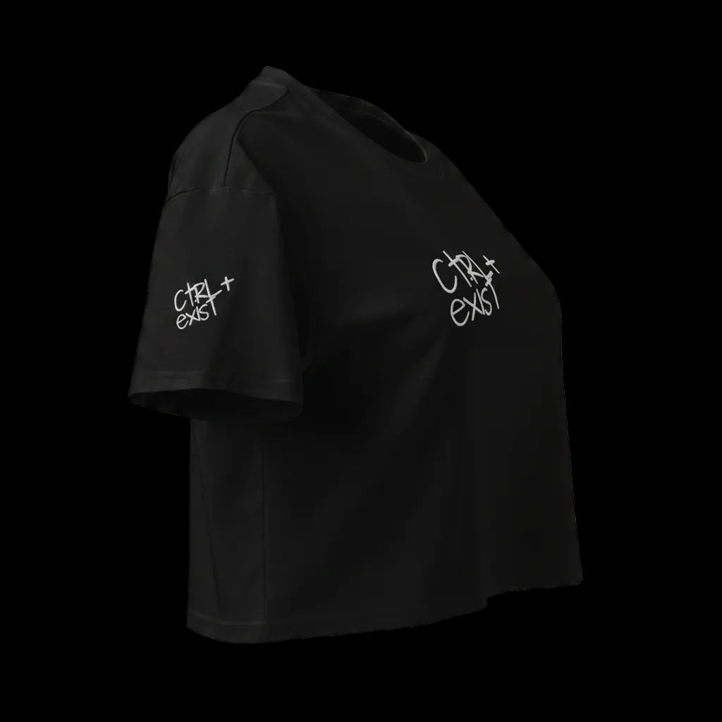 Black t-shirt with a gold skull design on a white background