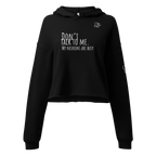 Don't Talk to Me — My Neurons Are Busy Crop Hoodie  hoodie by CTRLexist, minimalist cinematic cyberpunk streetwear design
