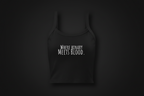 CTRLexist Micro-Rib Tank — Binary Meets Blood tank top by CTRLexist, minimalist cinematic cyberpunk streetwear design